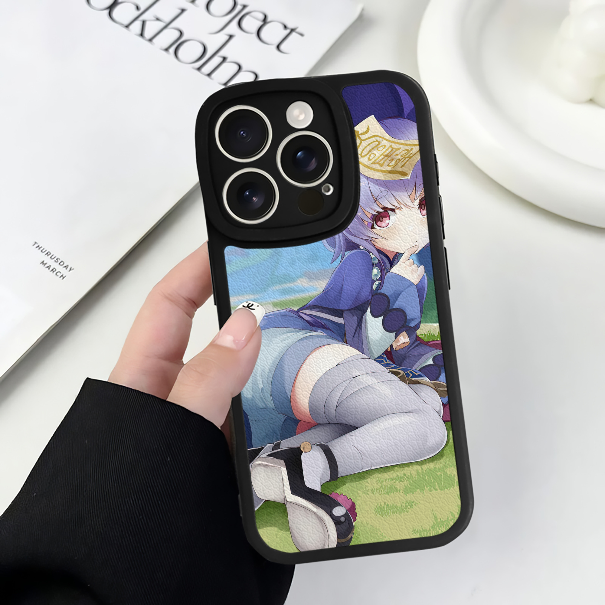 げんし神 genshin 【iPhone 16シリーズ対応】シリコンスマホケース（レザー調） 材質：シリコン